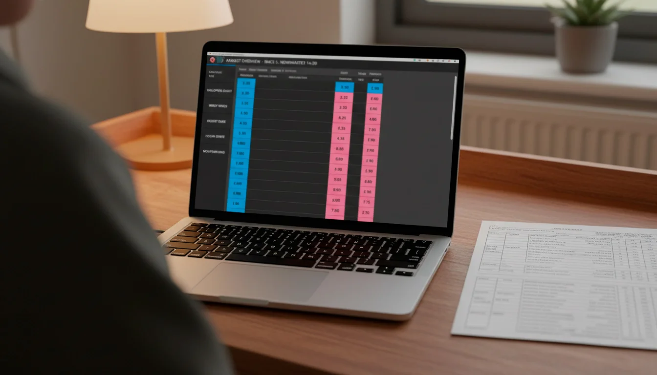 Betting exchange interface showing back and lay prices for a UK horse race